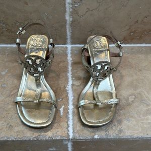 Tory Burch gold sandal